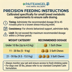 Friandises calmantes pour chiens, complément pour petites races, soulagement de l'anxiété, L-Théanine, racine de valériane, 180g, fabrication GMP, OEM personnalisé - Product Image 5