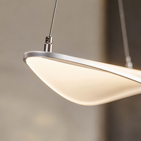 Lustre LED moderne en acrylique blanc en forme de feuille volante, design Diphy Petal, pour salon de villa