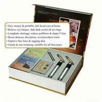 Cuillère dorée 23K, micro-courant, vibration chauffante, lifting du visage, resserrement de la peau, appareil anti-âge, instrument de soin du visage