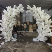 Arche artificielle de fleurs roses et blanches, arbre de cerisier pour la décoration de la maison et des mariages