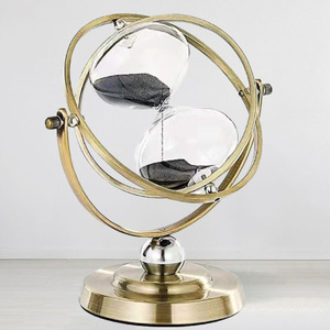 Timer a Clessidra 30 60 <span class=keywords><strong>Minuti</strong></span>: Orologio a Sabbia Antico 60 <span class=keywords><strong>Minuti</strong></span>, Clessidra Vintage in Ottone 60 Min, Vetro Decorativo - Product Image 3