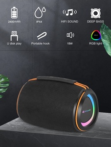 Altoparlante K14 con Woofer Attivo, Luci LED RGB, Potenza 20W, Batteria 2400mAh, Supporto Scheda TF, Caricatore USB-C per Computer/Scrivania - Product Image 5