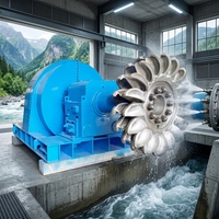 200KW-2MV Freie-Energie-Generator Hydro-Pelton-Turbine Freie-Energie-Generator 10kW mit Schwungrad