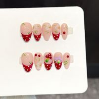 Uñas Postizas Rojas de Alta Calidad al por Mayor, Marca Privada, Uñas Acrílicas Personalizadas, Uñas Hechas a Mano para Belleza de Uñas