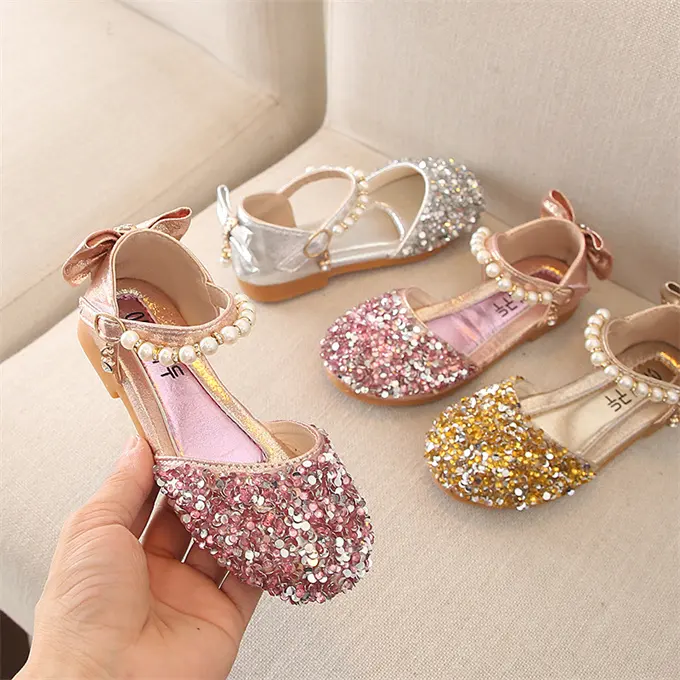 حذاء فستان الأميرة اللامع للأطفال حذاء كوري للأطفال حذاء بناتي