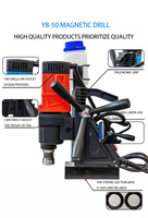 Perceuse magnétique électrique multifonction portable YB-50 50 mm à forte force magnétique pour le perçage sur RC, briques et pierres, moteur industriel