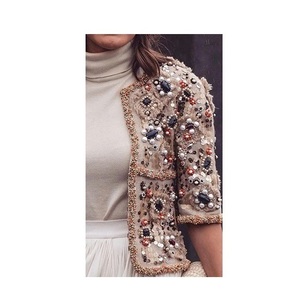 Venta caliente más nuevo estilo ropa de mujer chaqueta bordada con cuentas a mano para ropa de fiesta disponible para exportación desde la India - Product Image 3