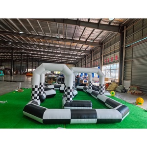 Pista de Carreras Inflable de Nuevo Diseño para Go Karts, Pista de Carreras Inflable para Zorbball, Pista de Carreras Inflable para Autos de Choque - Product Image 4