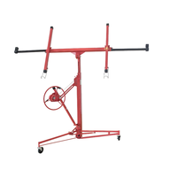 Lève-plaque de plâtre portable, élévateur de panneaux roulants, outils de construction - Charge maximale 68 kg - 4,8 m - 11 pi - Lève-plaque de plâtre couleur réutilisable
