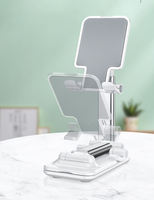 Support de téléphone multifonctionnel, support de tablette réglable et portable, support de bureau pliable pour diffusion en direct et divertissement à domicile