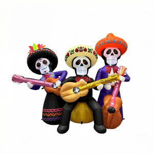 Decoración Inflable para Jardín con Luz LED de Esqueleto Mariachi del Día de los Muertos - Product Image 2