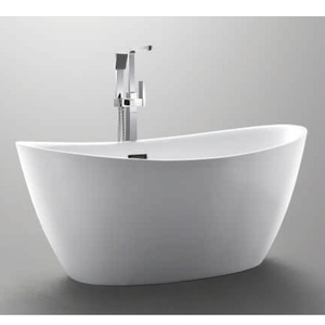 Bañera Rectangular Independiente de Superficie Sólida de Piedra Artificial Tradicional, Ecológica, Duradera y de Lujo para Apartamentos y Hoteles - Product Image 2