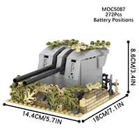 Kit de construction de positions de batteries de scène militaire MOC, briques de modèle, simulation de guerres, jouets éducatifs créatifs DIY pour enfants MOC5087