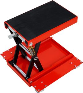 Elevador de tijera para motocicleta con ruedas, soporte de elevación, Gato de motocicleta resistente con plataforma ancha para una elevación fácil y segura - Product Image 3