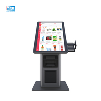 Kiosque de commande automatique à écran tactile vertical de 21,5 pouces pour restaurant de restauration rapide avec imprimante de reçus intégrée