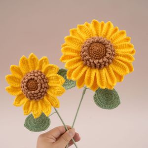 Hand-knitted Double-layer Modern Sunflower Bouquet Floral <b>Arrangement</b> Gift Lifelike <b>Flower</b> Environment-Friendly - Product Image 1