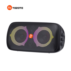TAZATA Enceintes sans fil portables TWS Bluetooth étanches IPX4 80W avec lumière RVB colorée pour les fêtes - Product Image 5