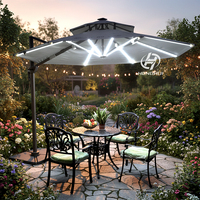 Parasol de jardin de haute qualité, grand format, commercial, résistant aux UV, imperméable, pour terrasse, parasol cantilever pour bord de piscine