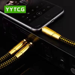 T3 YYTCG Hifi da 3.5mm a 2rca cavo di fascia alta placcato argento per PC Mobilephone amplificatore interconnessione <span class=keywords><strong>3.5</strong></span> <span class=keywords><strong>Jack</strong></span> al cavo ca - Product Image 5