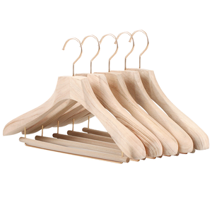 Natural Wooden Hangers Non-slip Wide Shoulder Suit Rack for <b>Home</b> Hotels Dorms and Stores Wood Clothes Hangers - Product Image 4