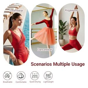 59 Inch 82% Nylon 18% Spandex Fabric 167.35 GSM Shiny 4 Way Stretch For Swimwear Sportswear Dance Yoga Wear - Product Image 4