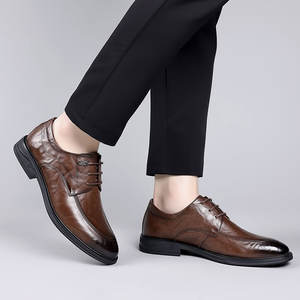 Chaussures en cuir véritable pour hommes haut de gamme, design formel et luxueux, très vendues, confortables, chaussures Oxford en cuir durables - Product Image 3