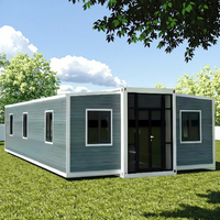 Villa de Luxe Préfabriquée Moderne Pliante à Double Aile de 20 Pieds pour Jardin, Bureau, Cabane, Maison Conteneur Extensible, Hôtel