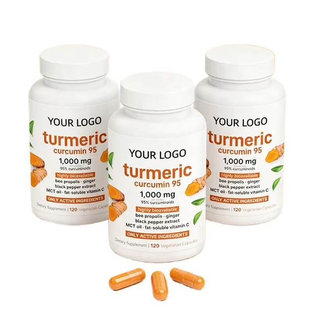 OEM Turmeric Curcumin Capsules  Contract Manufacturing Turmeric Curcumin with Black Pepper Highly Bioavailable Improve Immunity