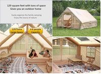 PROELIFE PRO-TENT 044 13x9.8 pieds. Tente de camping gonflable d'été avec pompe, imperméable, en toile Oxford PE, aucun assemblage requis