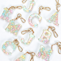 Llavero de Resina con Letras del Alfabeto Inglés, 26 Letras, Llavero de Resina con Iniciales, Llavero con Dije de Alfabeto, Venta Caliente