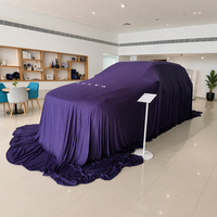 Housse de présentation élégante en satin de soie premium pour voiture, avec logo de marque personnalisé, tissu à haute élasticité