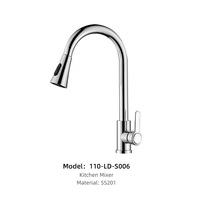 Robinet de cuisine monocommande multifonctionnel en acier inoxydable chromé à montage sur plan, norme européenne, vente en gros Chine