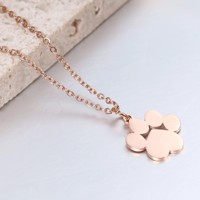 Nouveau design en acier inoxydable Mini collier pendentif, collier de charme de patte de chien Collares, chaîne de collier de bijoux d'animaux petits et mignons
