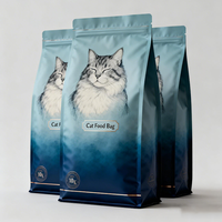 Nouveauté - Sac d'emballage pour aliments pour animaux de compagnie avec fermeture à glissière refermable, design personnalisé, emballage en plastique, sac à fond plat