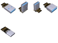 Kabel USB 3.0 Micro-B Ribbon Flat EMI Shielded FPC FFC FPV Konektor Sudut 90 Derajat Atas/Bawah 5cm-3m Model USB-S-W ADT-Link