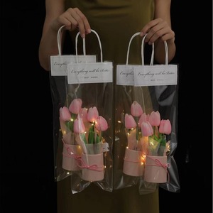 Ramo de Flores Artificiales Hecho a Mano, Producto Terminado, Material PU, Tulipán, Flor Eterna para Coche, Souvenir, Venta al por Mayor Transfronteriza - Product Image 4