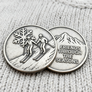 Médaille de <span class=keywords><strong>ski</strong></span> personnalisée anti-ternissement, chaude pour l'hiver, médaille d'amitié, médaille de collection, médaille en métal gravée bon marché, artisanat, flocon de neige, médaille de <span class=keywords><strong>ski</strong></span> - Product Image 2
