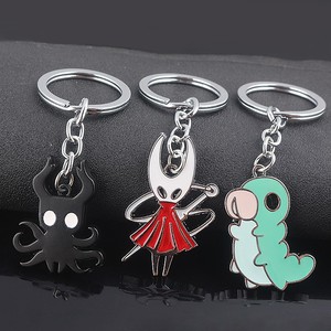 Portachiavi in Metallo dei Personaggi di Hollow Knight, Ciondolo Cavaliere, Polpo, Grub, Hornet, Catena Portachiavi per Donne e Uomini, Gioielli Portachiavi - Product Image 2
