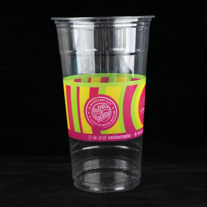 Copos de Plástico PET Transparentes Descartáveis para Bebidas Frias com Tampa, Personalizados com LOGO, Atacado, 8, 10, 12, 14, 16, 32 oz - Product Image 4