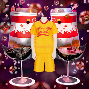 Conjunto de disfraz de gimnasio Crazy Dodgeball para hombres adultos de Halloween, deportes amarillos, conjunto de disfraces de gimnasio, incluye capa - Product Image 3