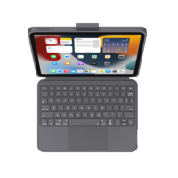 Étui clavier magnétique détachable en cuir PU avec rétroéclairage RGB compatible avec l'iPad 10,9 pouces