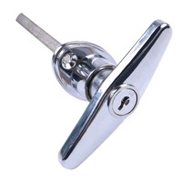 Panneau pliant en acier de serrure de porte de garage de remorque sans clé de couleur blanche solide d'auvent avec le matériel d'alliage de Zinc de loquet de torsion de poignée en T