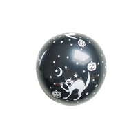 Ballon en latex imprimé noir, blanc et orange pour Halloween, 12 pouces, décoration de fête, bar, fantôme