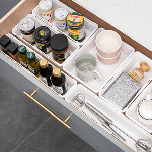 Nhà bếp ngăn kéo lưu trữ nhựa PP lưu trữ hộp chia Kính thiên văn thiết kế được xây dựng trong đũa phân vùng Bộ đồ ăn tổ chức - Product Image 4