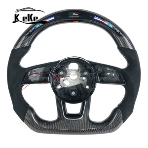 Volante in Fibra di Carbonio LED Personalizzato per <span class=keywords><strong>Audi</strong></span> A4 A5 A6 <span class=keywords><strong>A7</strong></span> Q5 Q7 <span class=keywords><strong>2017</strong></span>+ - Product Image 1