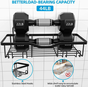 Estante de Esquina para Baño, Organizador de Hierro Moderno Impermeable sin Perforaciones, Soporte para Jabón y Accesorios de Ducha, Almacenamiento de Artículos de Aseo - Product Image 4
