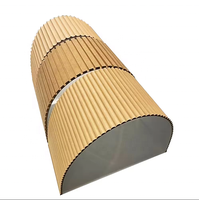 Panneau MDF flexible à ondulations 3D en placage de chêne, panneau MDF côtelé flexible pour la décoration intérieure des portes d'armoires et des murs