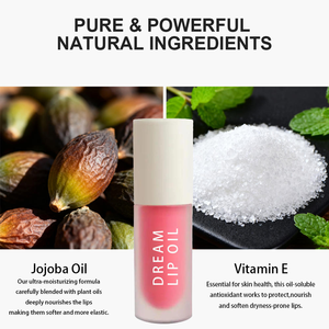 Aceite Labial Hidratante al por Mayor con Esencia para el Cuidado de la Piel, Fórmula Impermeable No Pegajosa, Aceite de Jojoba, Vitamina E, Brillo Labial Tintado Nutritivo - Product Image 4