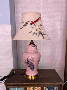 Giá thấp Hồng Gừng Jar đèn trên bán gốm bàn bình đèn vải Đèn bóng râm - Product Image 3