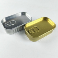 Boîte en fer carrée en forme de sardine pour bonbons en conserve / rangement de boîtes d'allumettes